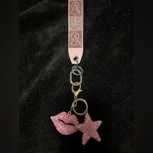 Victoria’s secret pink sparkly keychain